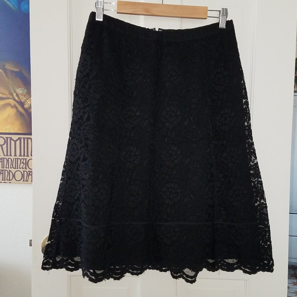 Vintage Old Navy Black Lace A-Line Skirt